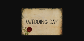 Wedding Day Font Poster 1