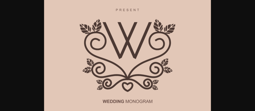 Wedding Monogram Font Poster 3