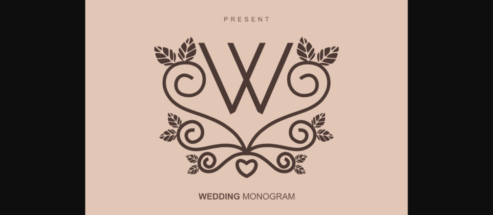 Wedding Monogram Font Poster 3