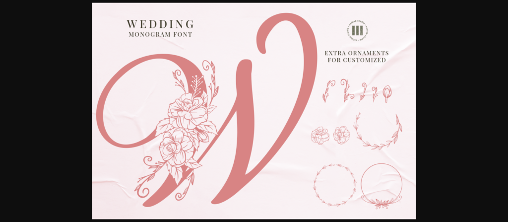 Wedding Monogram Font Poster 1