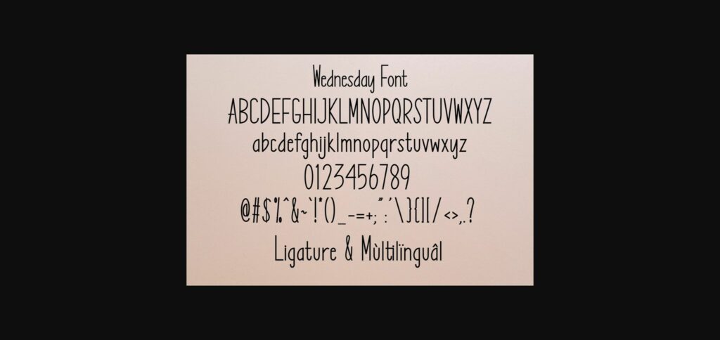 Wednesday Font Poster 7