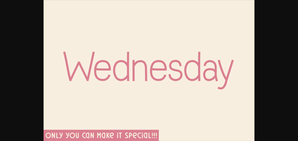 Wednesday Font Poster 1