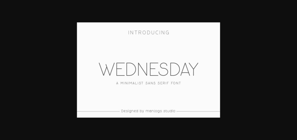 Wednesday Font Poster 3