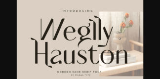 Weglly Hauston Font Poster 1