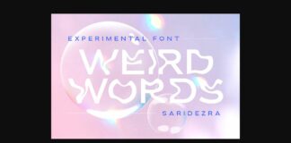 Weird Words Font Poster 1