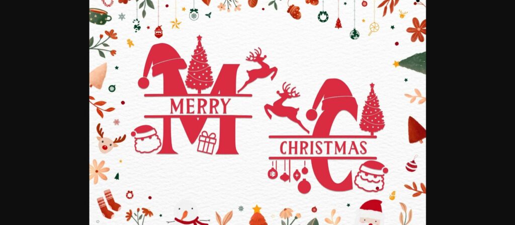 Welcome Christmas Monogram Font Poster 2