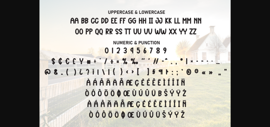 Welcome Farmhouse Font Poster 9