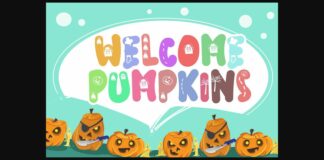 Welcome Pumpkins Font Poster 1