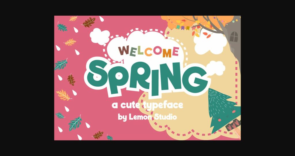 Welcome Spring Font Poster 3