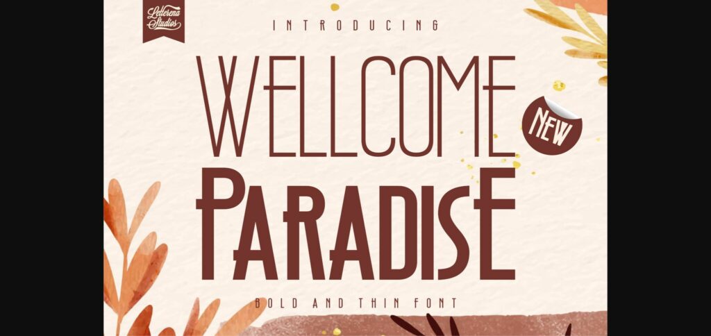 Wellcome Paradise Font Poster 1