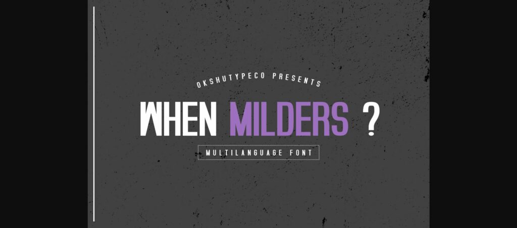 When Milders Font Poster 1