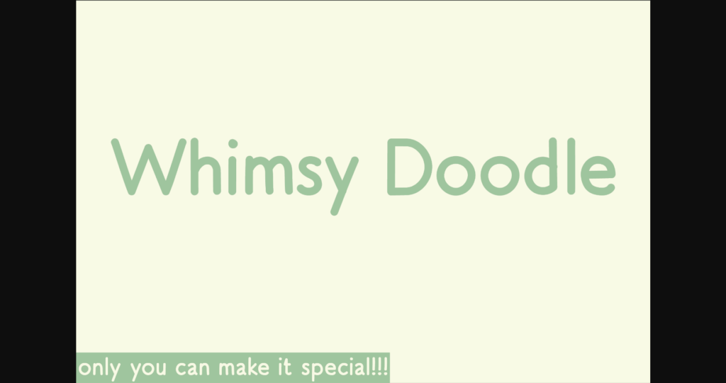 Whimsy Doodle Font Poster 1