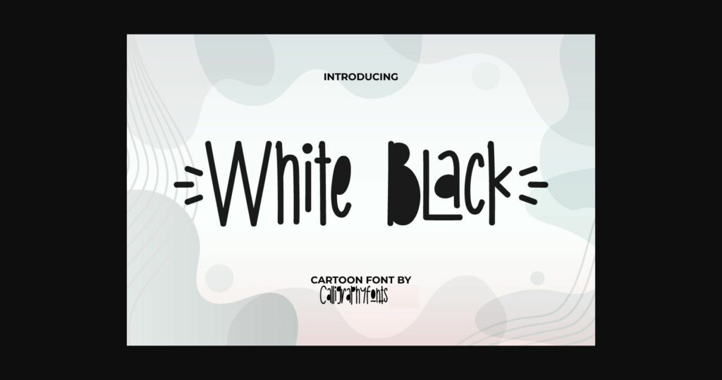 White Black Font Poster 3