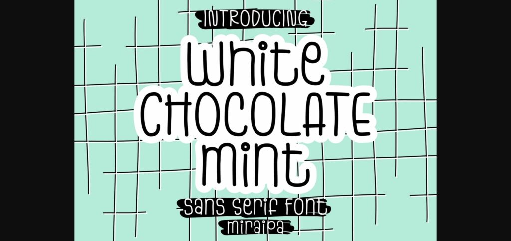 White Chocolate Mint Font Poster 3