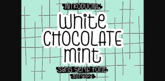 White Chocolate Mint Font Poster 1