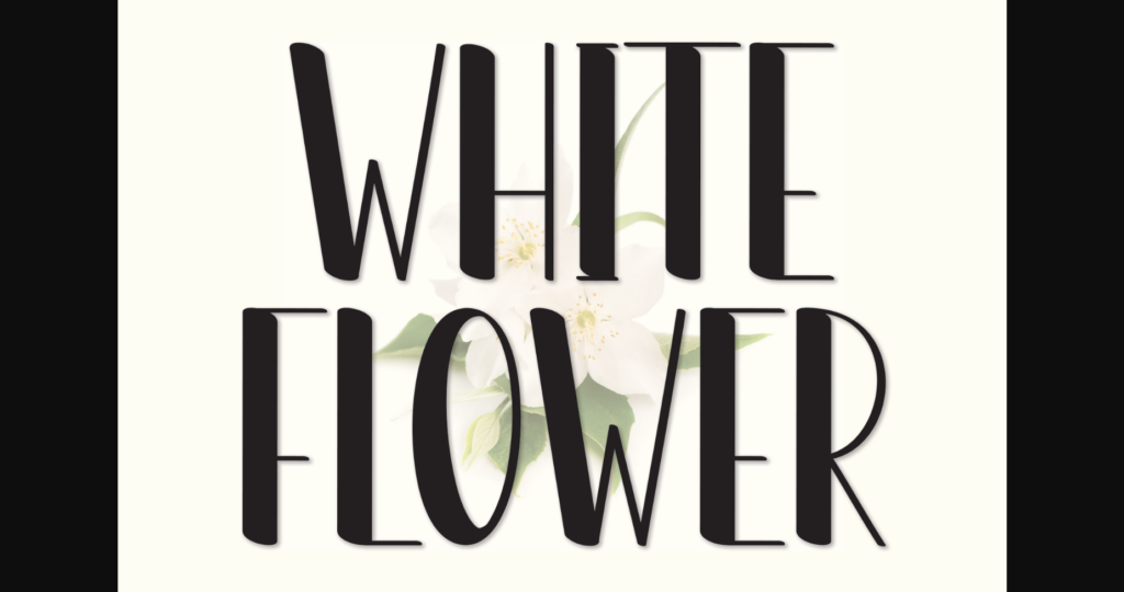 White Flower Font Poster 1