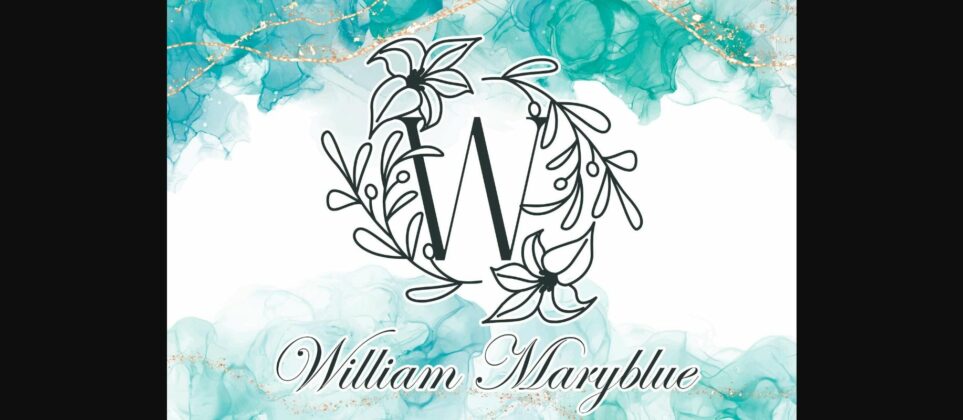 White Lily Monogram Font Poster 4