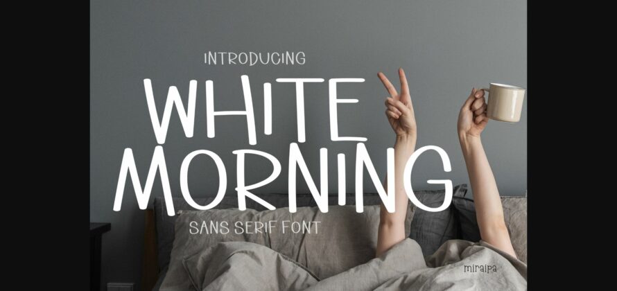 White Morning Font Poster 3