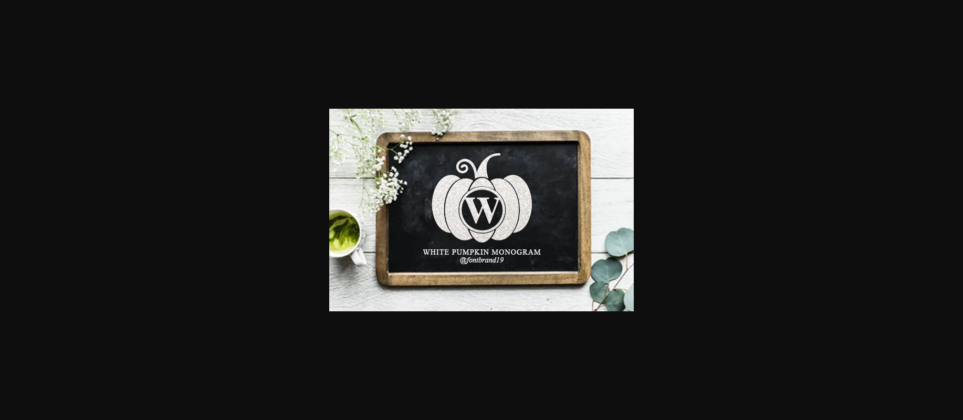 White Pumpkin Monogram Font Poster 3