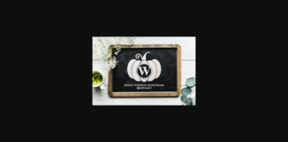 White Pumpkin Monogram Font Poster 1