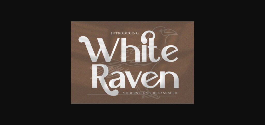 White Raven Font Poster 3