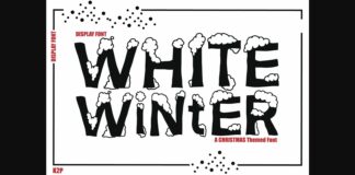 White Winter Font Poster 1