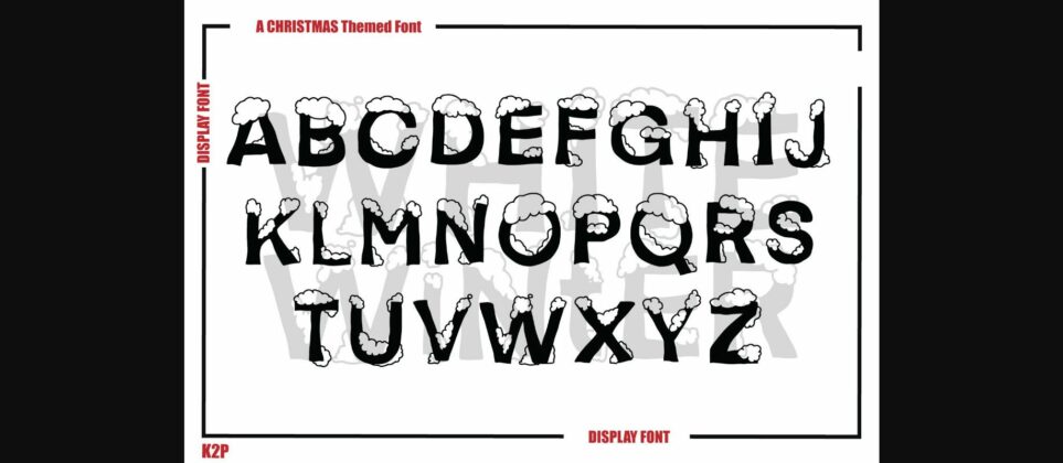 White Winter Font Poster 2