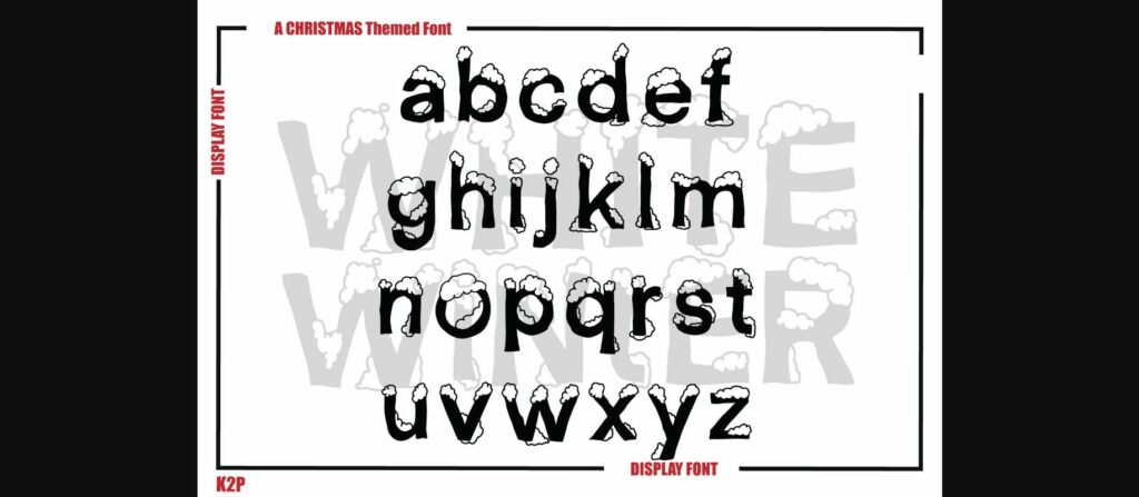 White Winter Font Poster 5