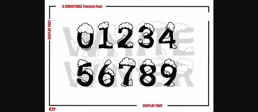 White Winter Font Poster 6