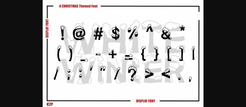 White Winter Font Poster 7