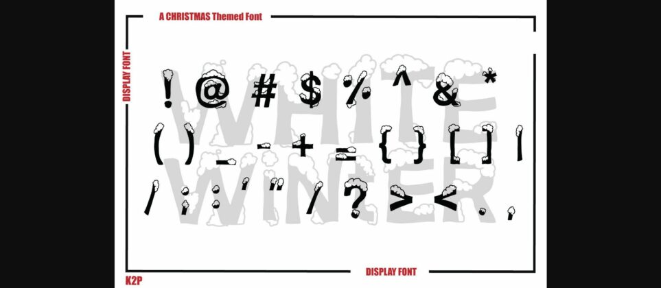 White Winter Font Poster 7