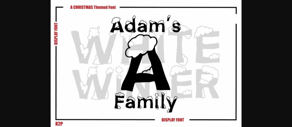 White Winter Font Poster 8