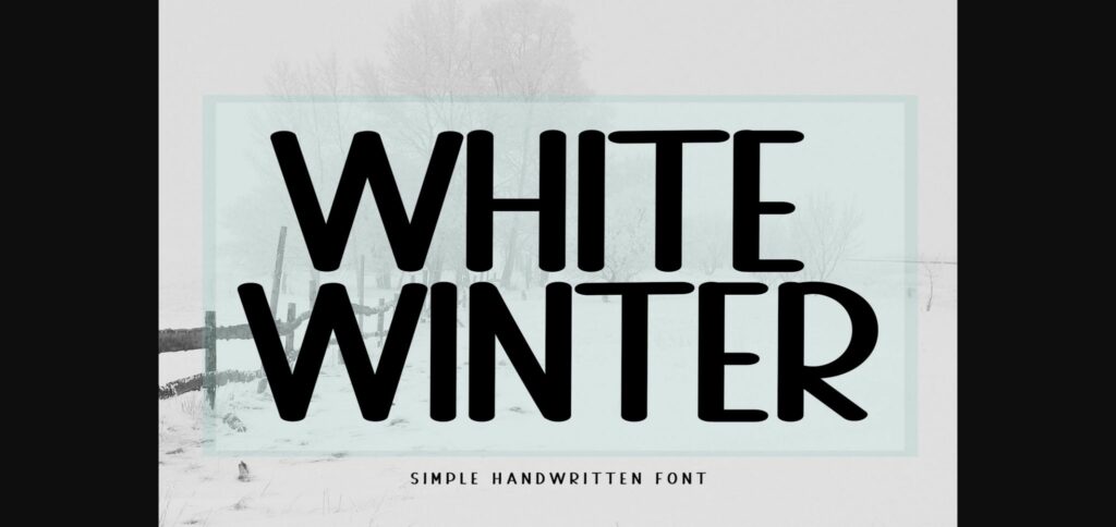 White Winter Font Poster 3