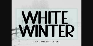 White Winter Font Poster 1