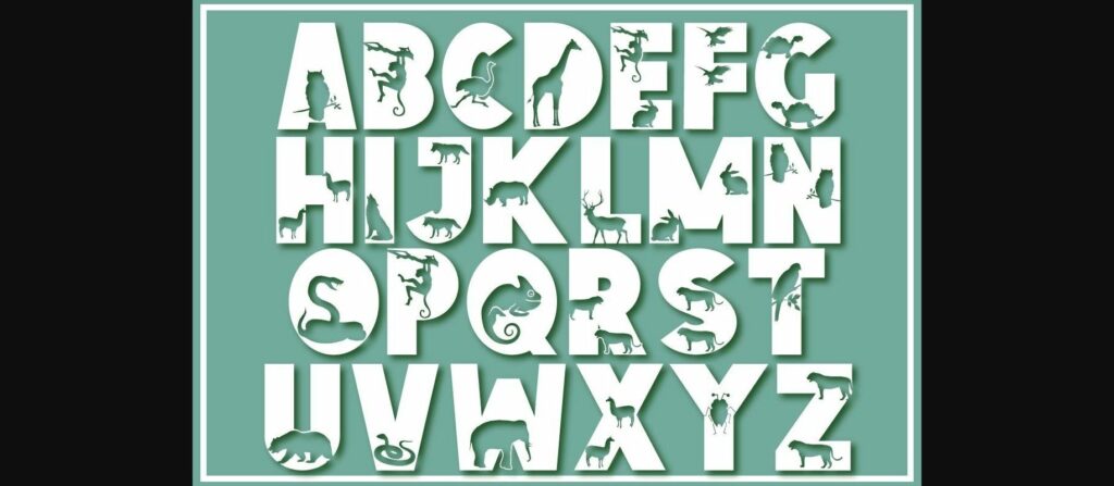 Wild Animals Font Poster 4