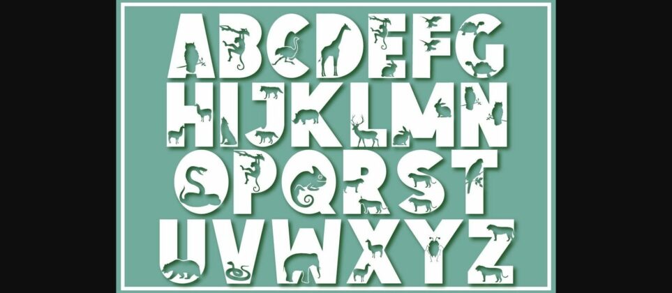 Wild Animals Font Poster 2