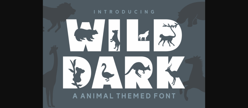 Wild Dark Font Poster 1