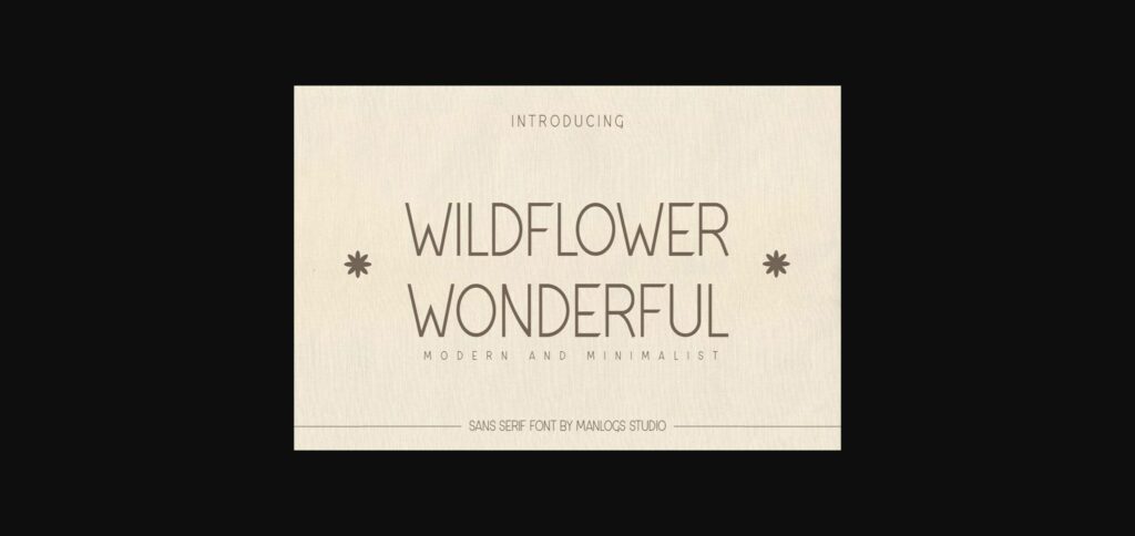 Wildflower Wonderful Font Poster 3