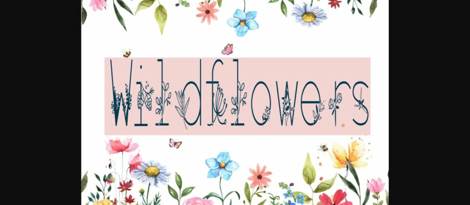 Wildflowers Font Poster 3