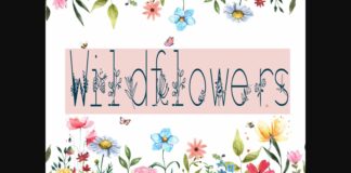 Wildflowers Font Poster 1