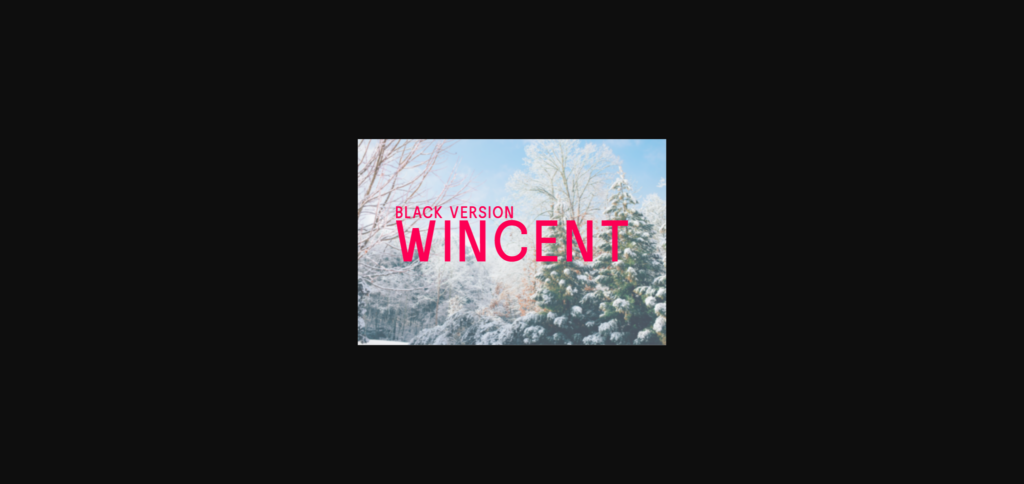 Wincent Black Font Poster 1