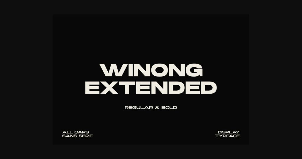 Winong Extended Font Poster 1
