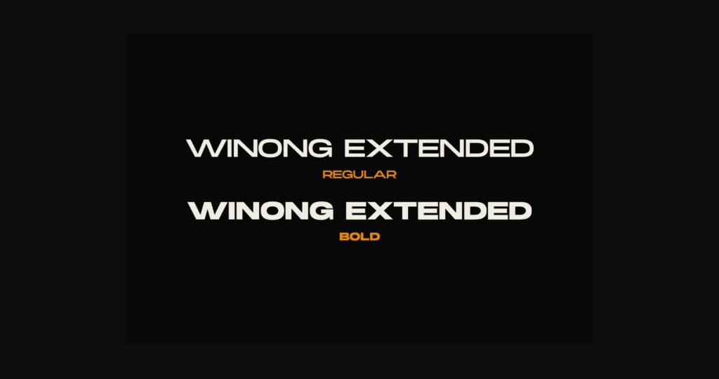Winong Extended Font Poster 6