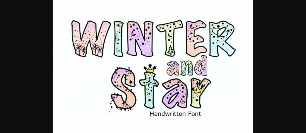 Winter and Star Font Poster 1
