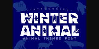 Winter Animal Font Poster 1