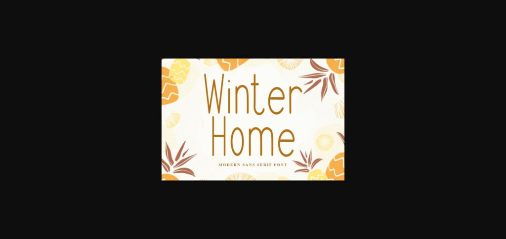 Winter Home Font Poster 3