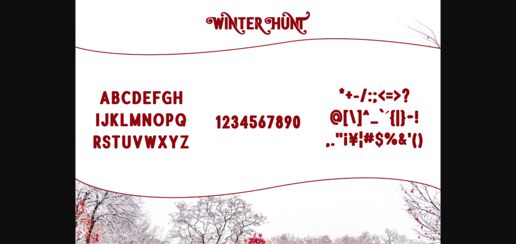 Winter Hunt Font Poster 5