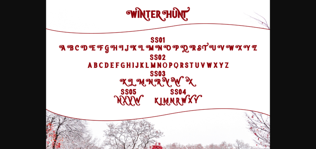 Winter Hunt Font Poster 6