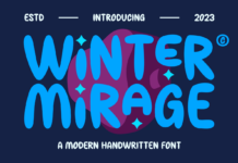 Winter Mirage Font Poster 1