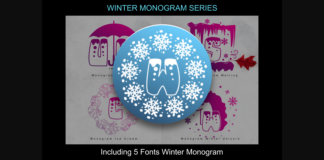 Winter Monogram Series Font Poster 1